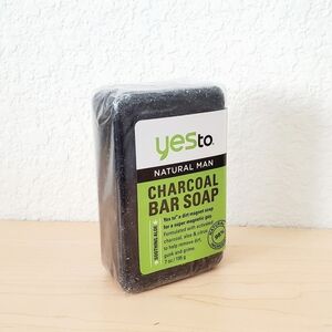 Yes to Natural Man Charcoal Bar Soap 7 Oz Cruelty Free 98% Natural Soap NWT